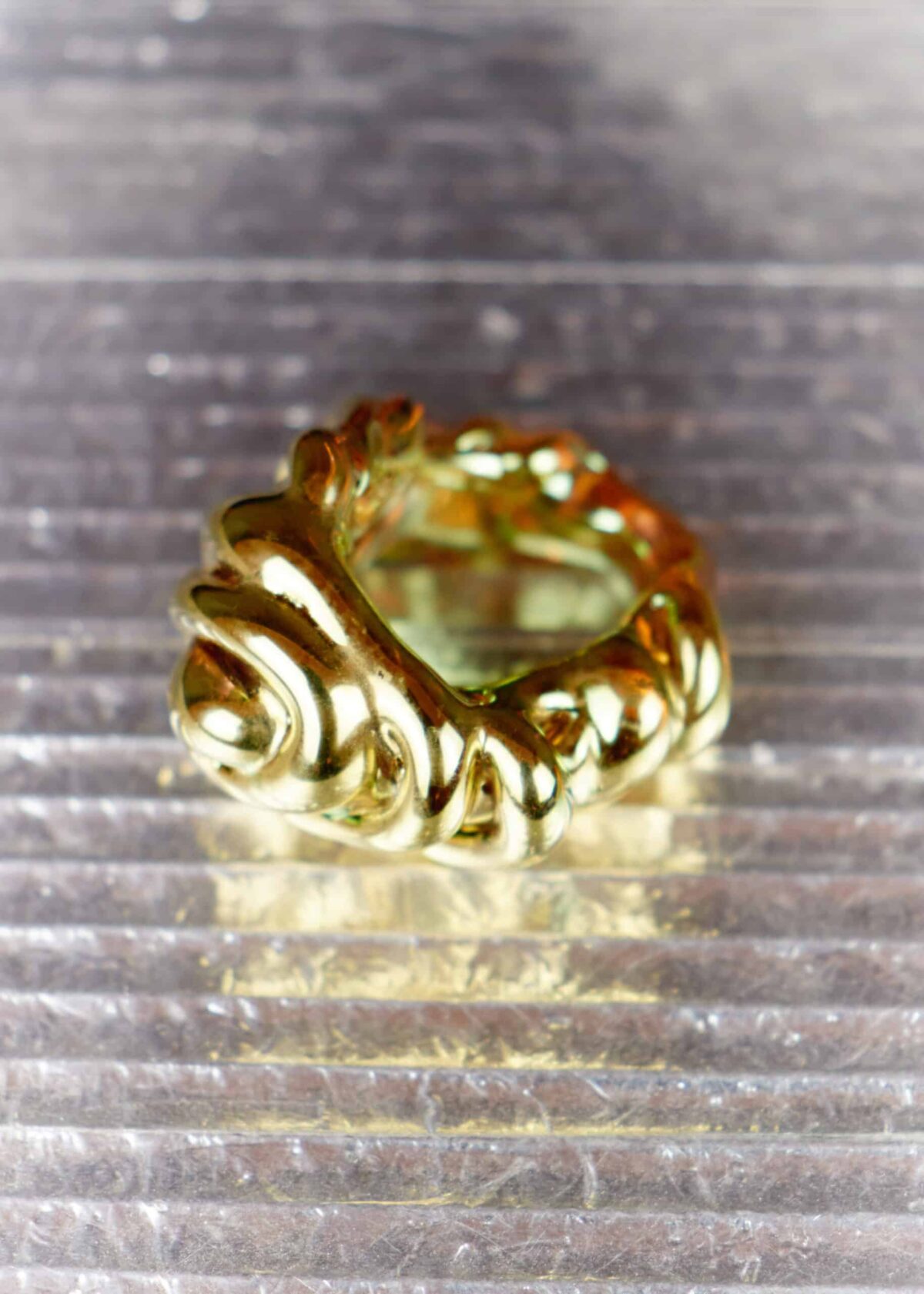 GOLD PAINTED GLASS ring