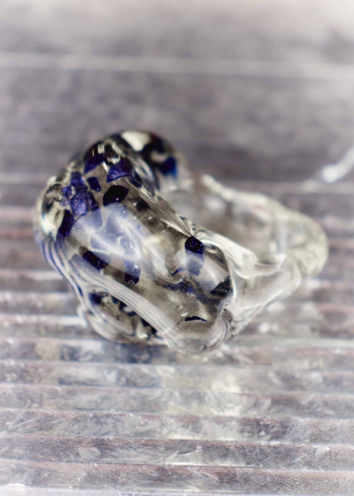 BLUE GLASS ring - Image 3