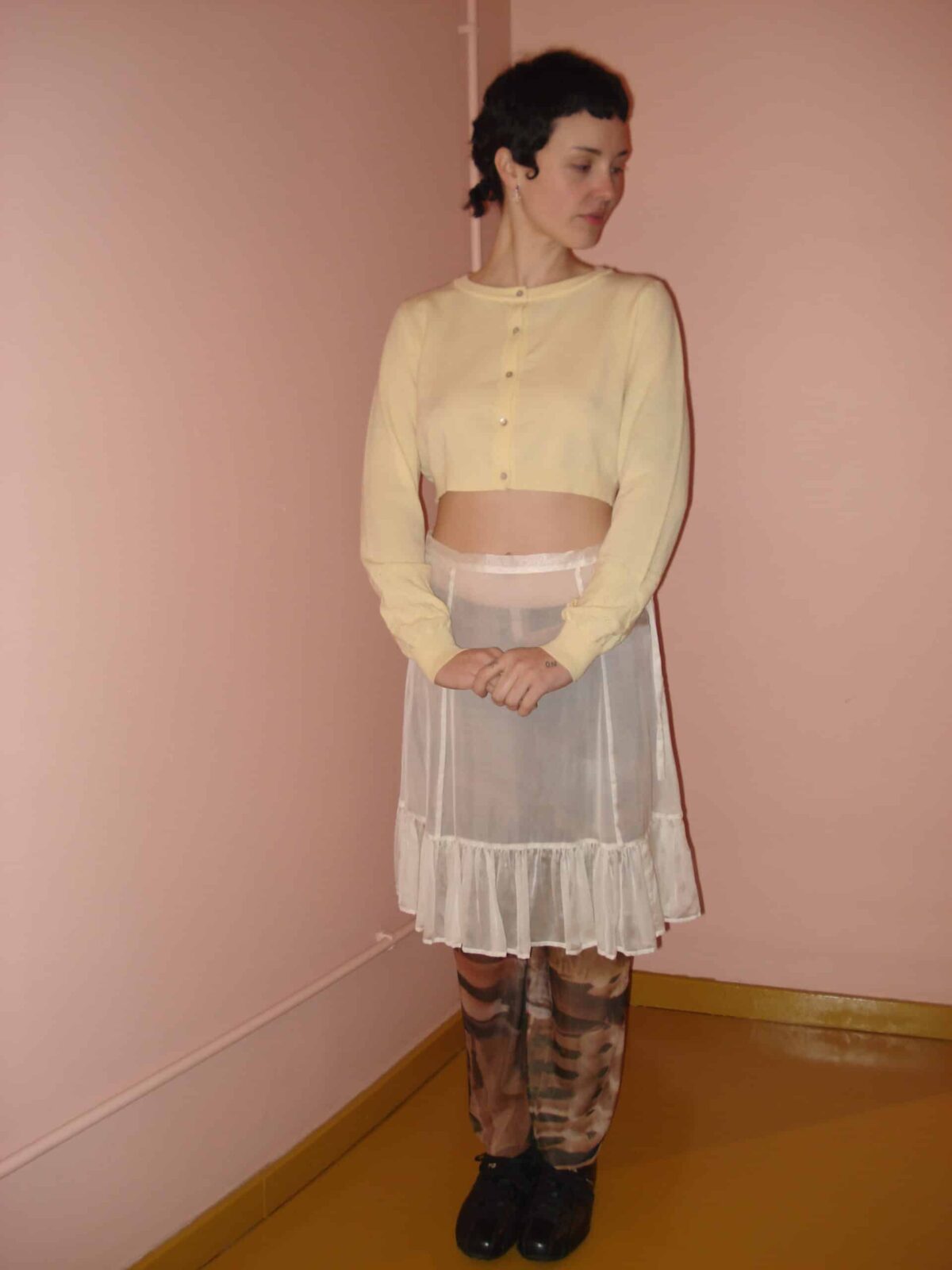 IVORY SILK CHIFFON petticoat - Image 6