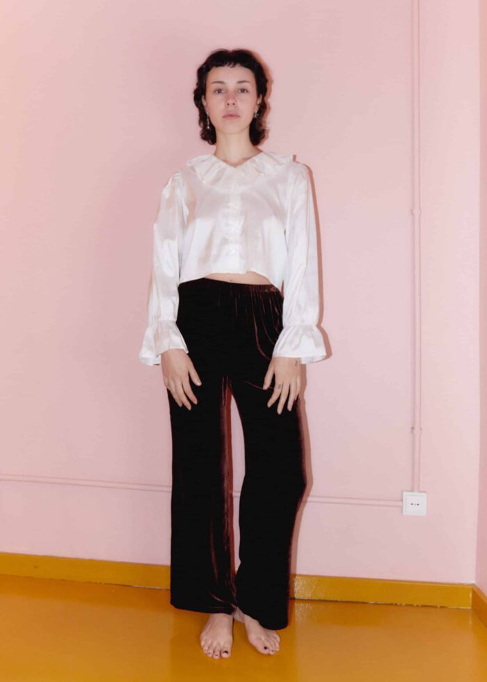ulla velvet trousers brown hai