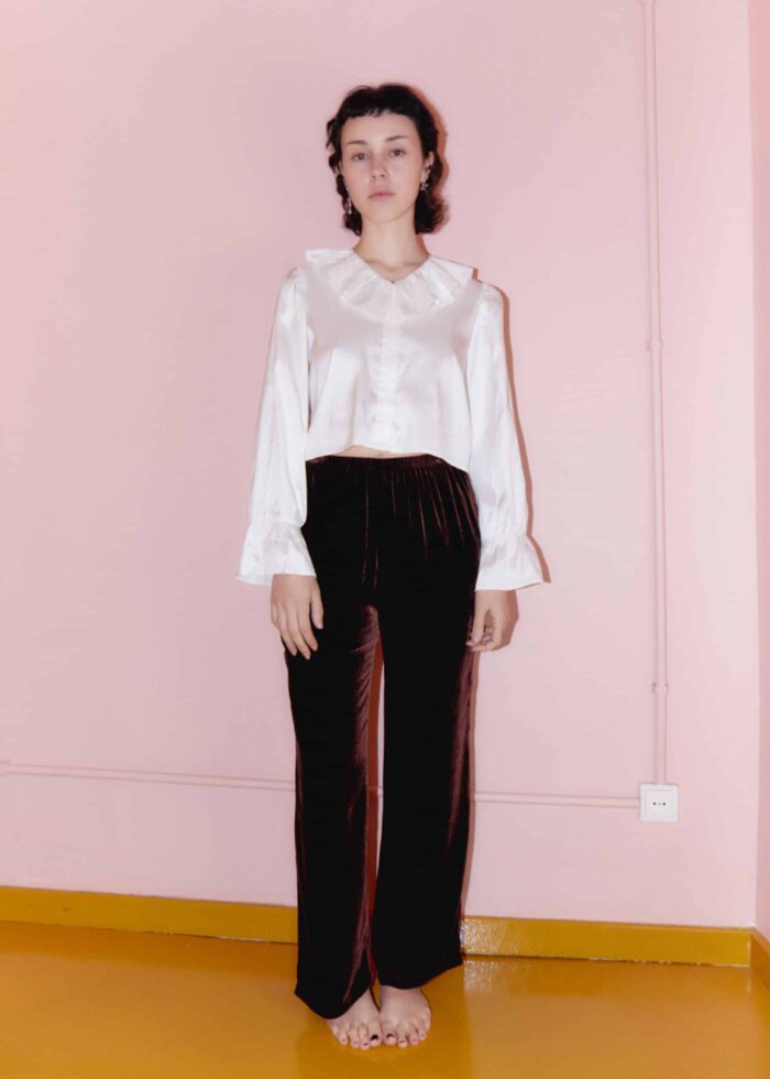ulla velvet trousers brown hai