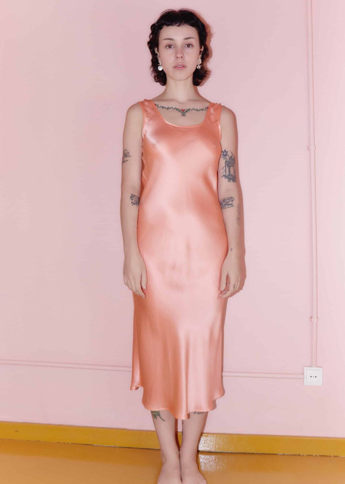 FLORENCE CORAL silk dress - Image 2