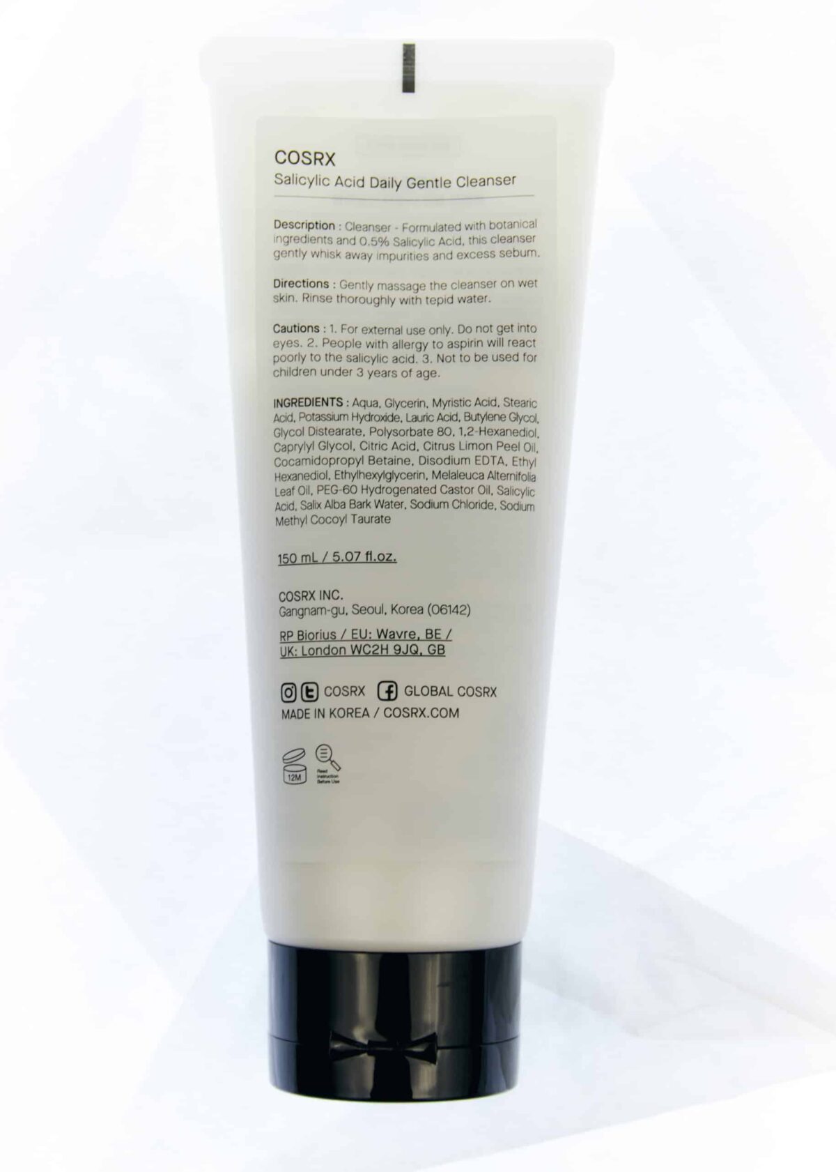 salicylic acid daily gentle cleanser cosrx