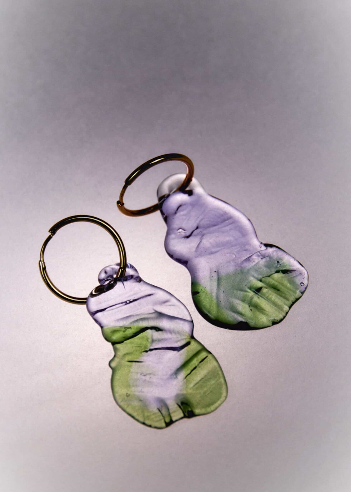 espuma glas hoops lilac & green levens