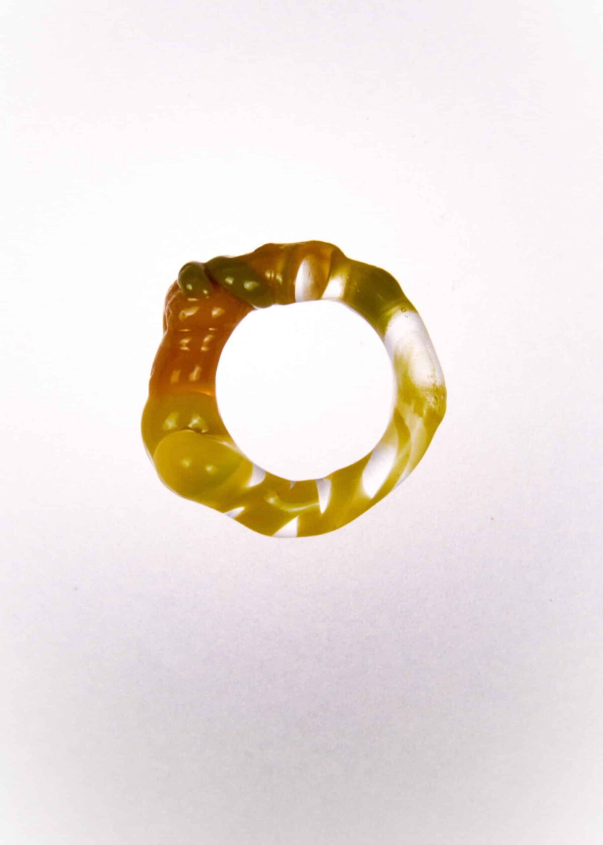 tao glass ring yellow orange levens