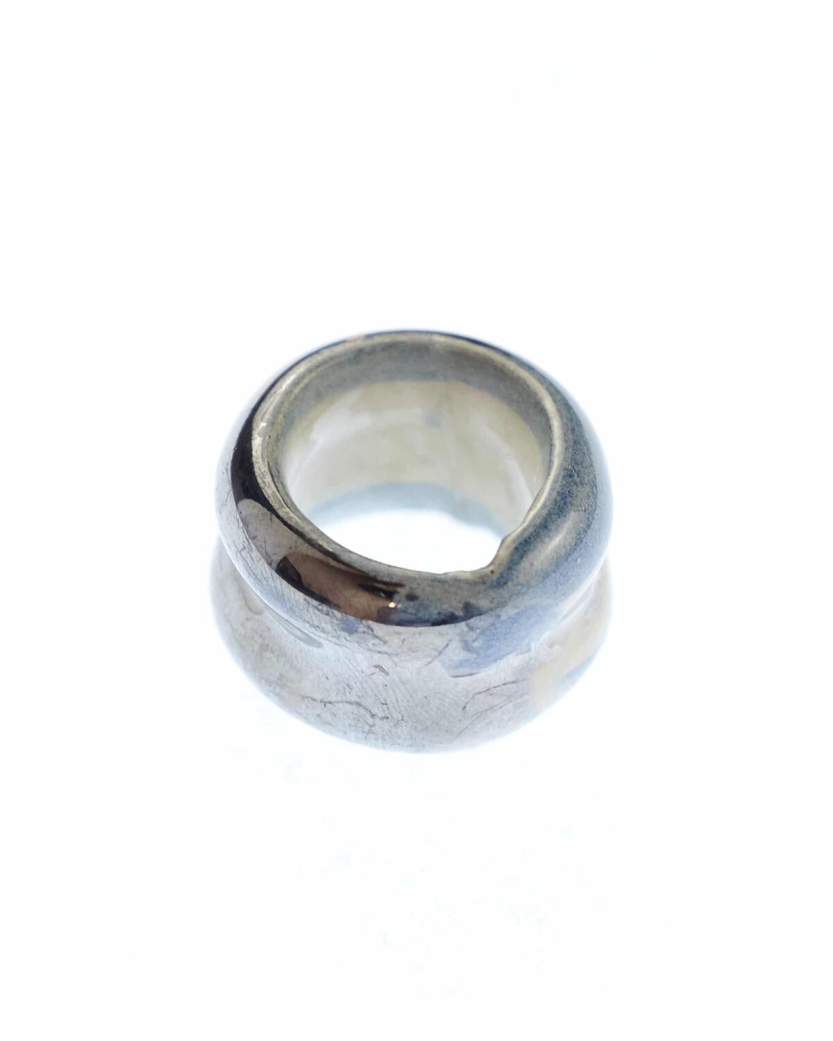 silver blue ceramic ring levens