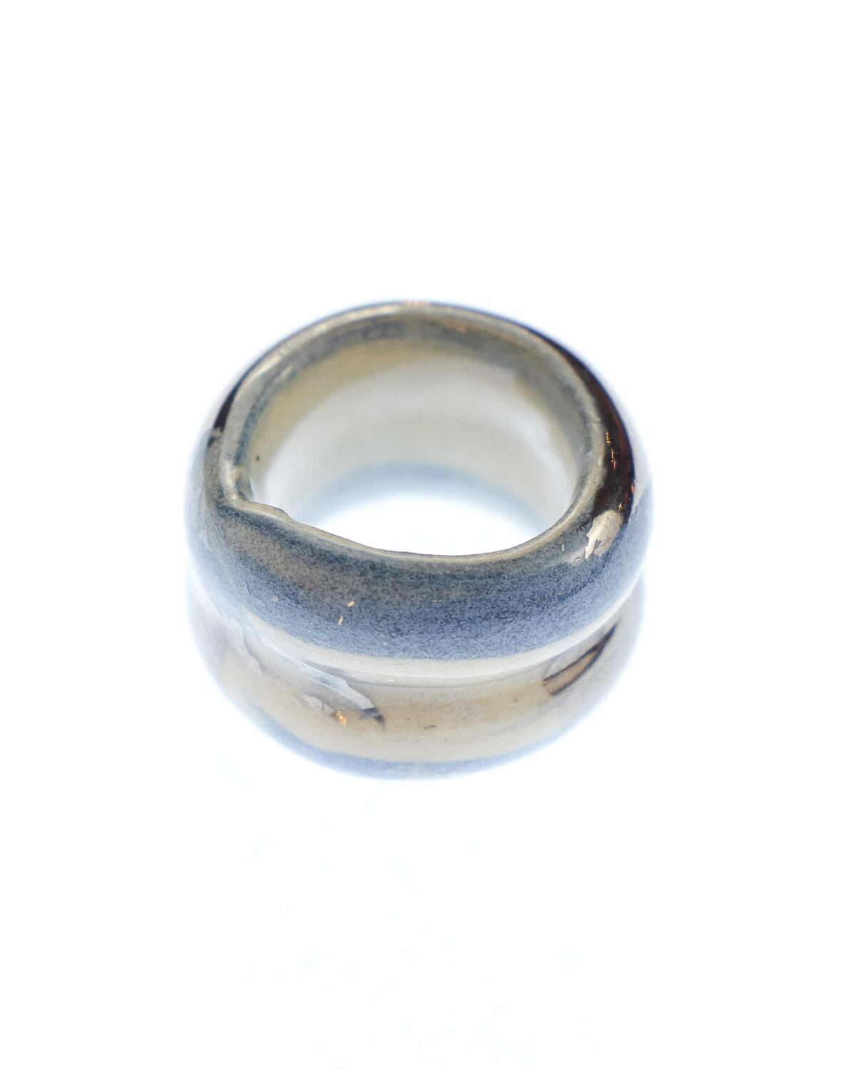 silver blue ceramic ring levens