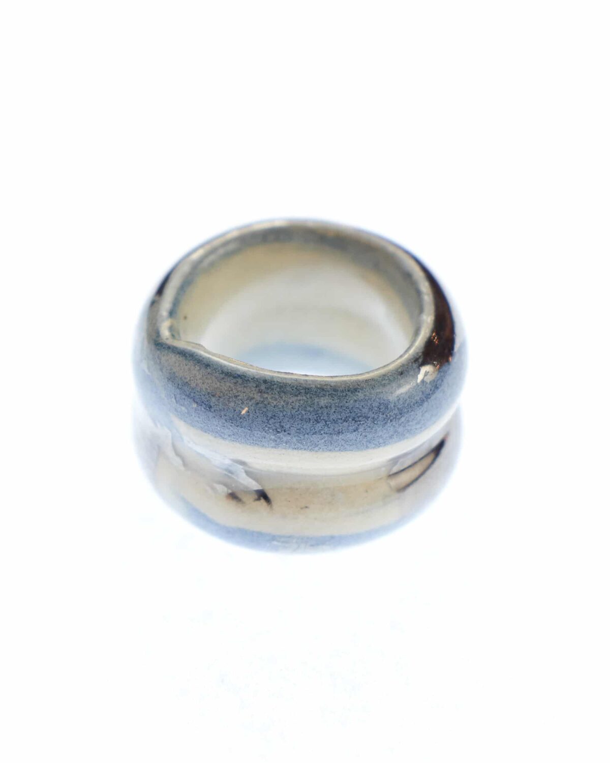 silver blue ceramic ring levens