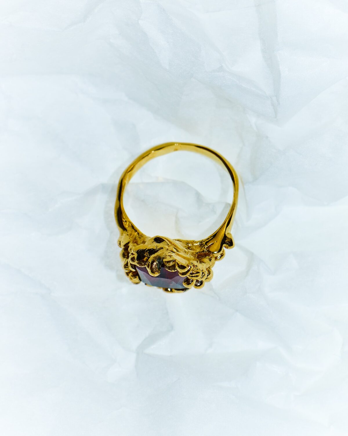 mina gold plated bronze red ring sofia rocha