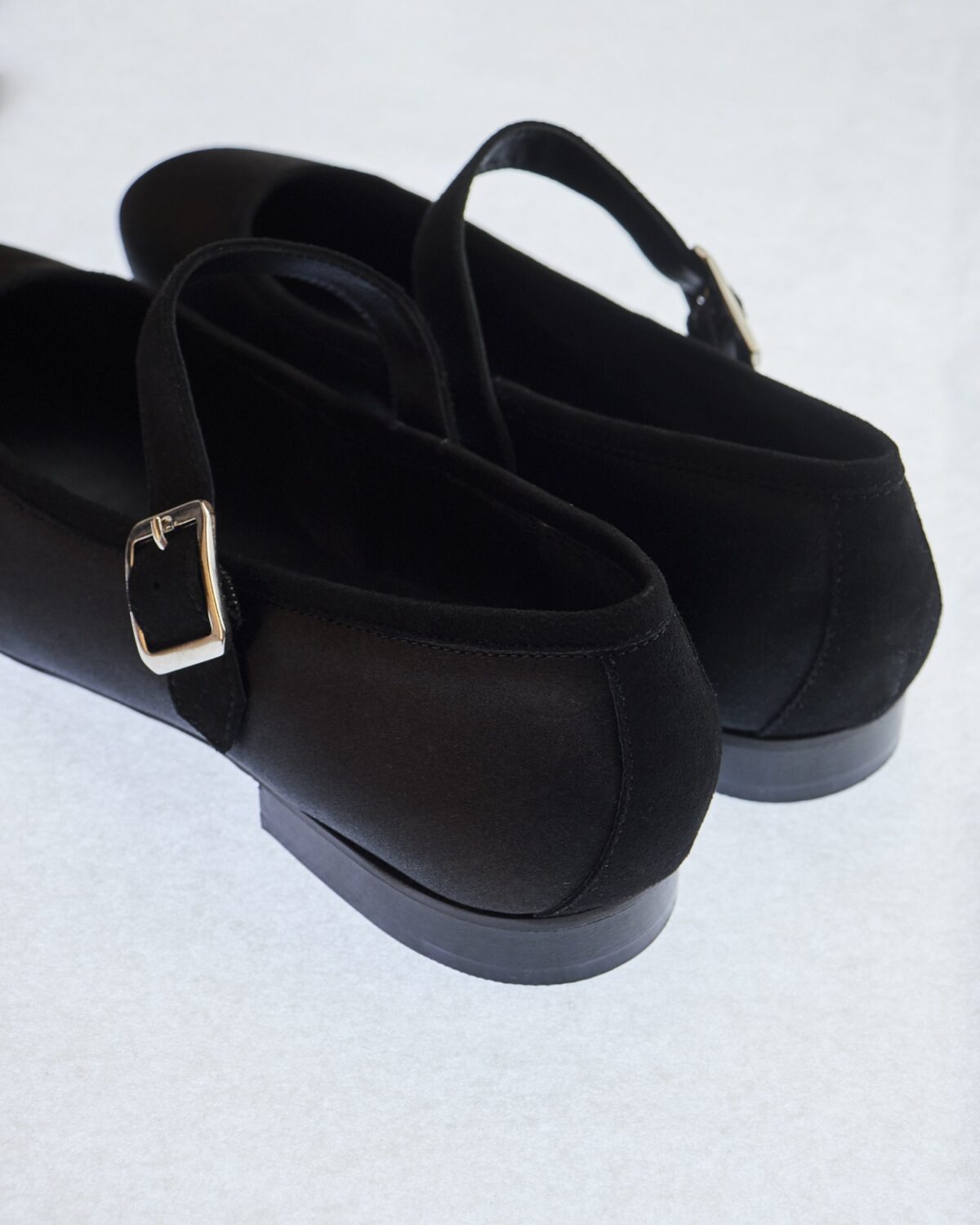 constance black silk mary janes hai