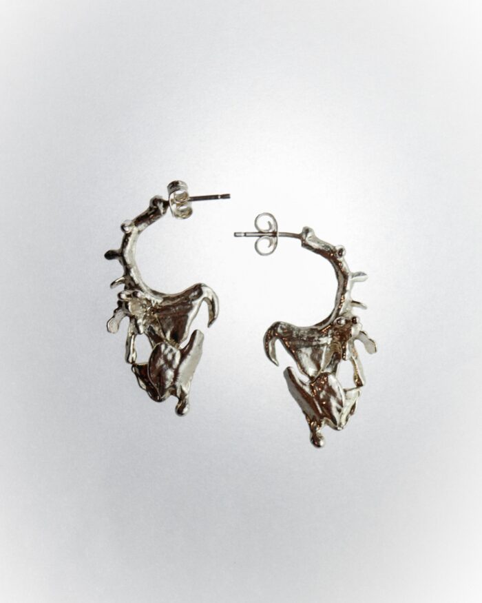 dragon tears silver earrings gohara