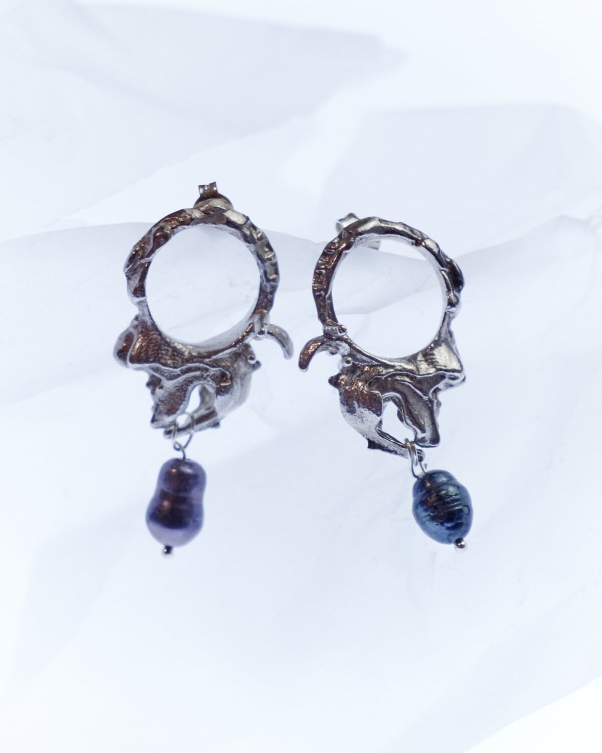 dark pearl earrings gohara