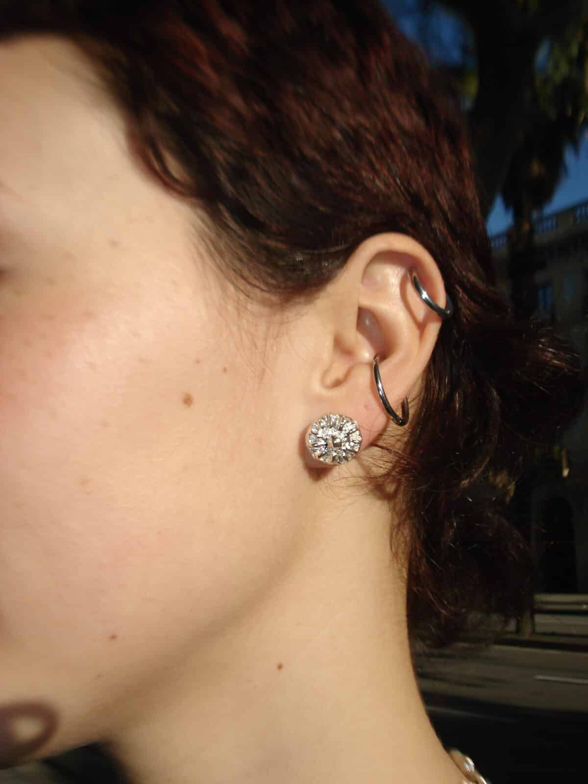 sol studs silver sofía rocha earrings