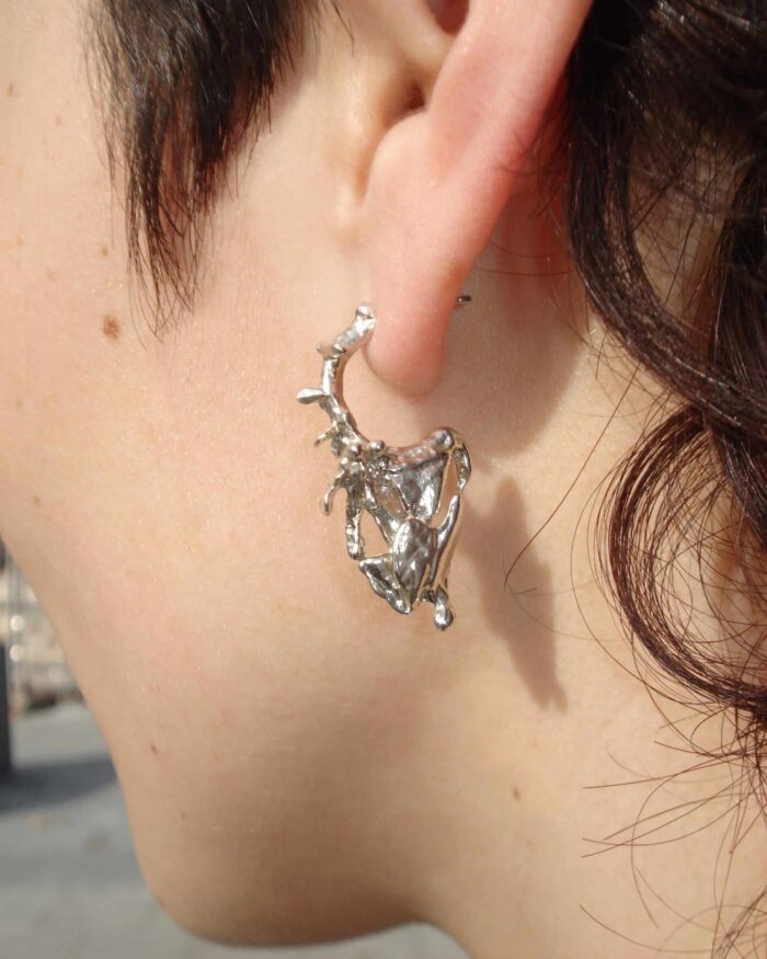 dragon tears silver earrings gohara