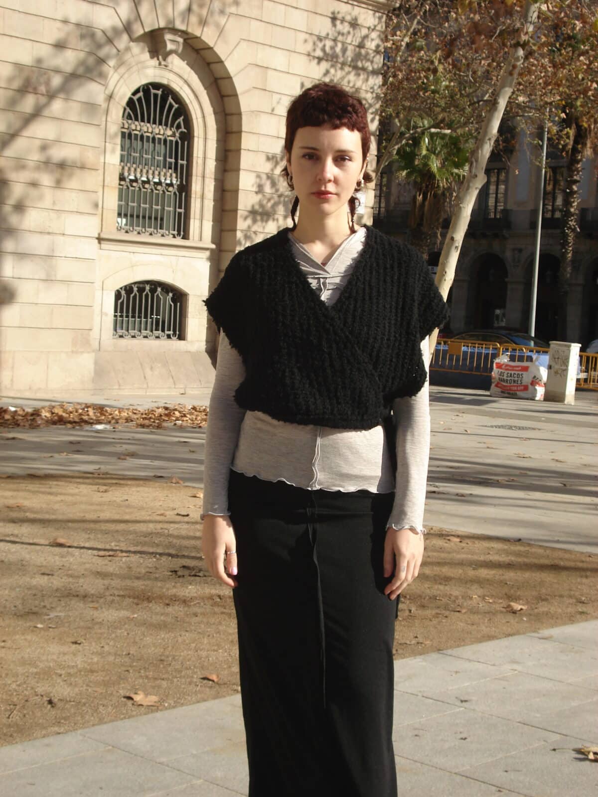 mune knitted vest black rus