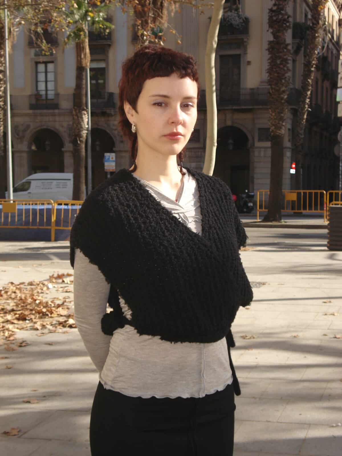 mune knitted vest black rus