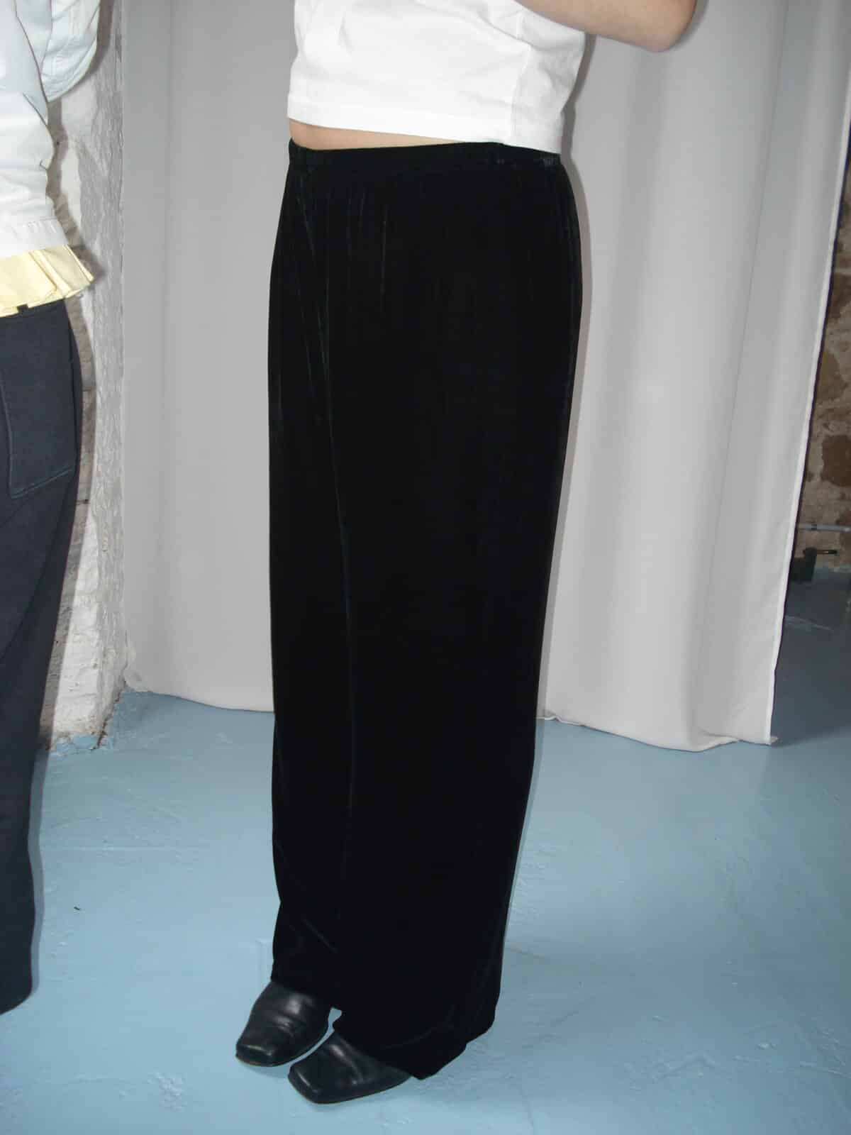 ulla velvet trousers black hai