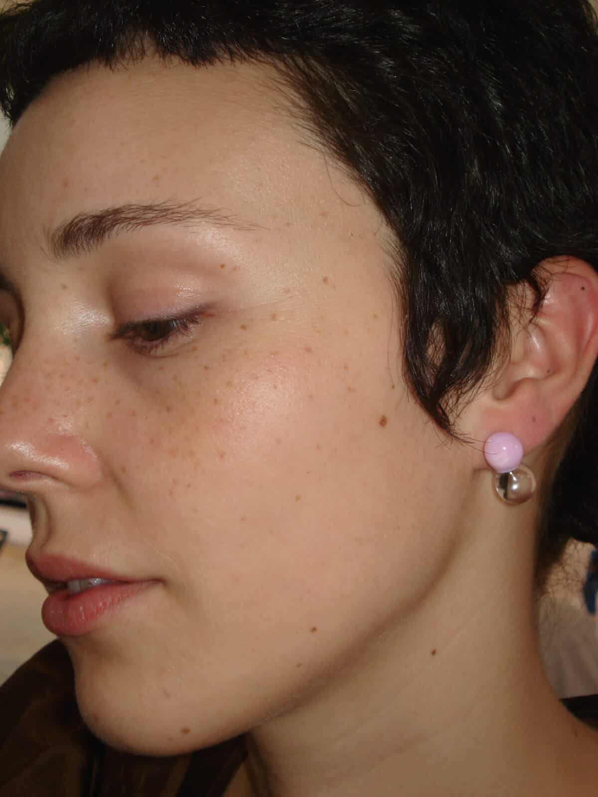 glass pearl earring pink clear levens