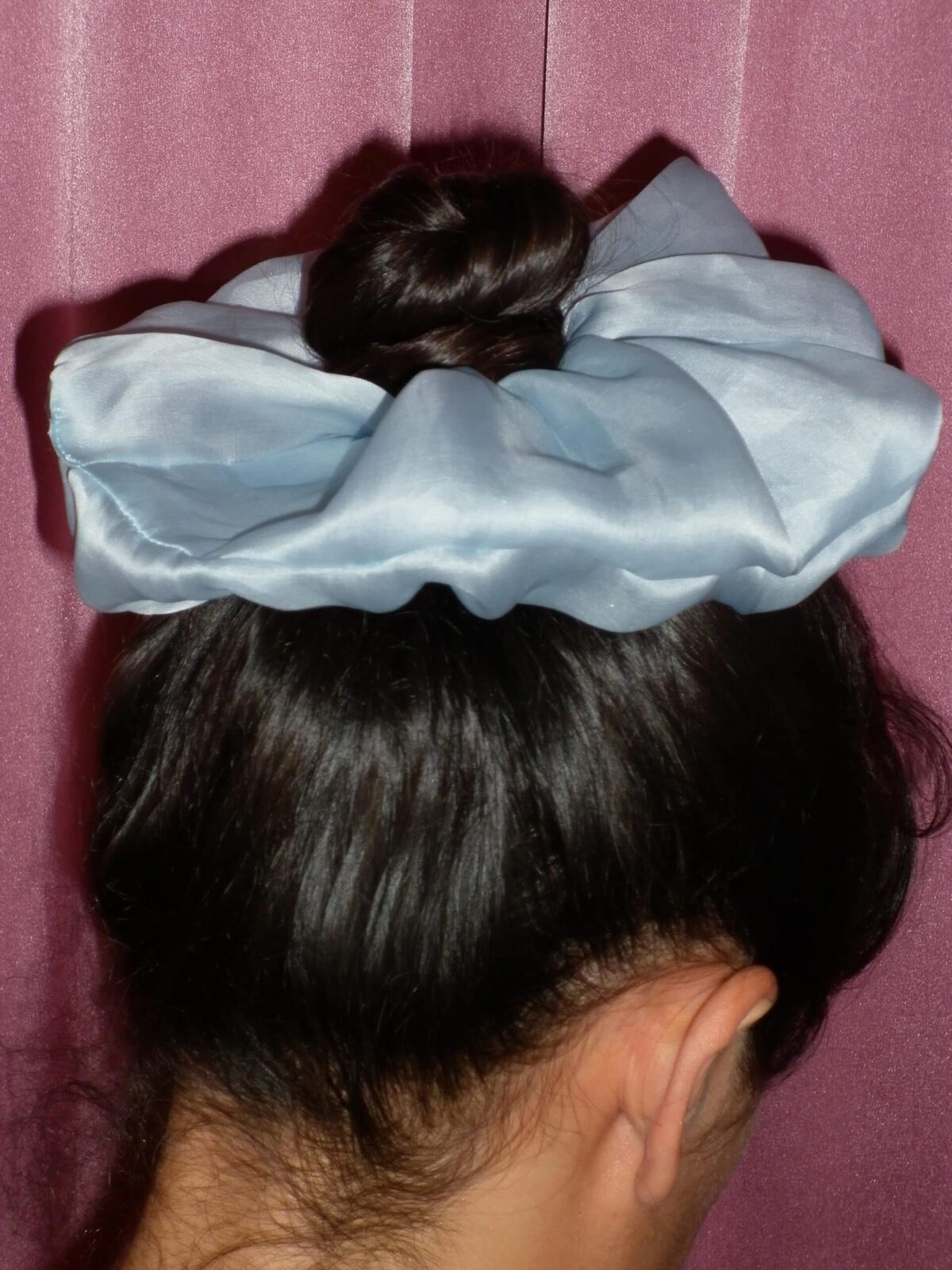 organza light blue scrunchie