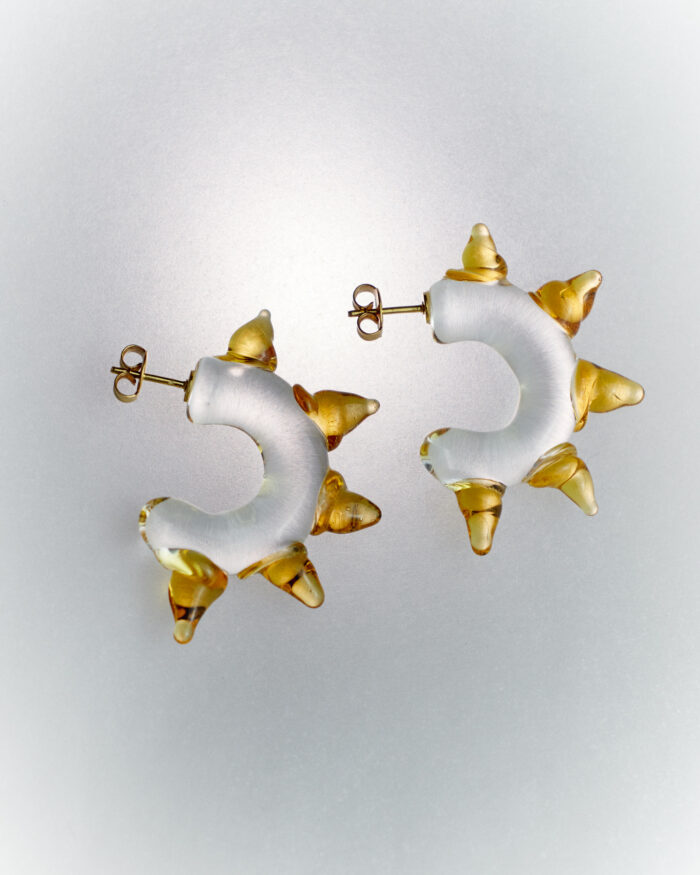 stalagmite glass earrings levens muy frágil
