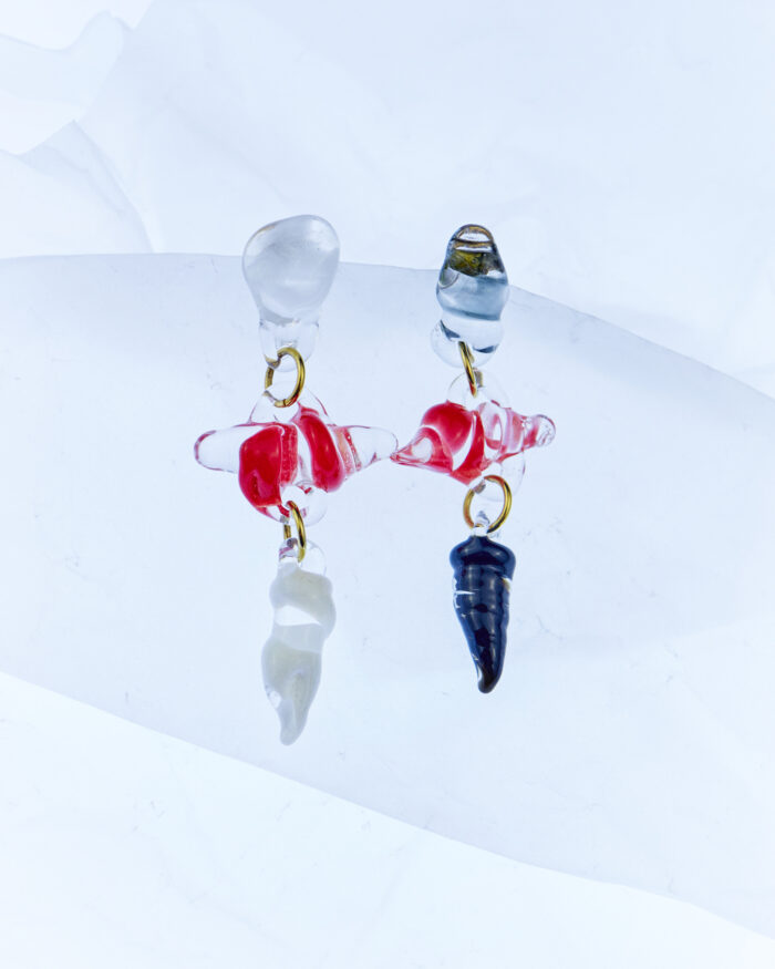 stalagmite glass earrings levens muy frágil