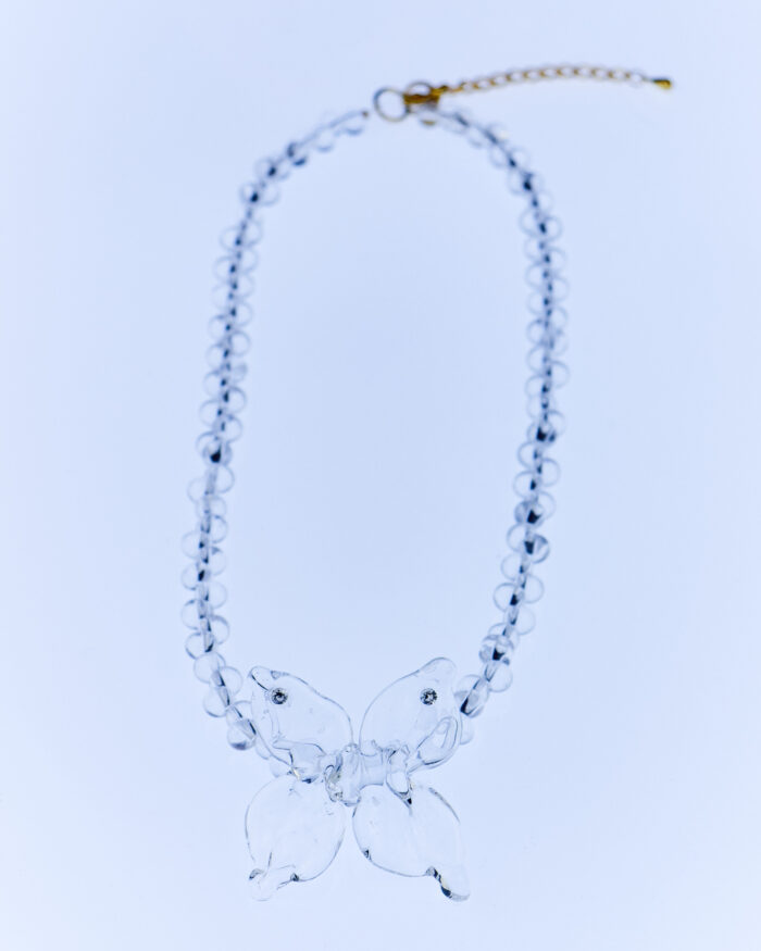 mariposa glass necklace levens muy frágil
