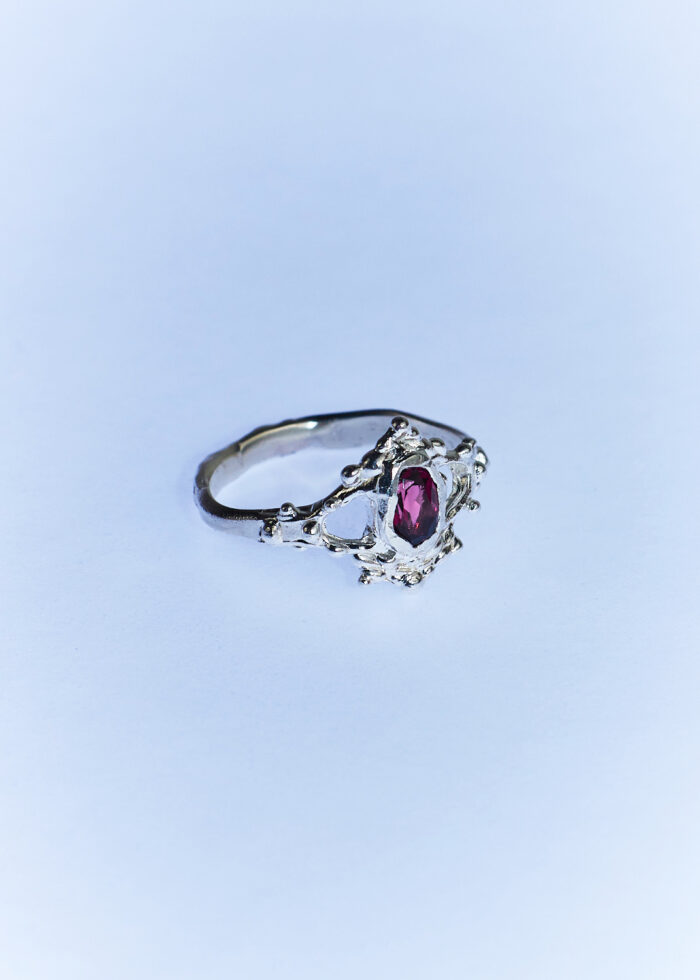 sol de mar silver ring maroon sofía rocha muy frágil