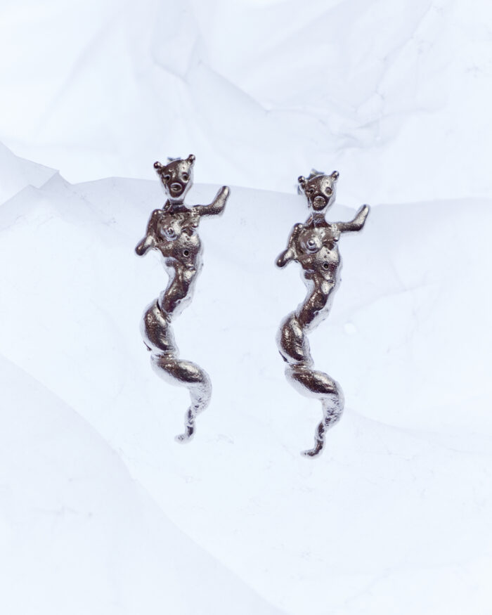 circe silver earrings sofía rocha muy frágil