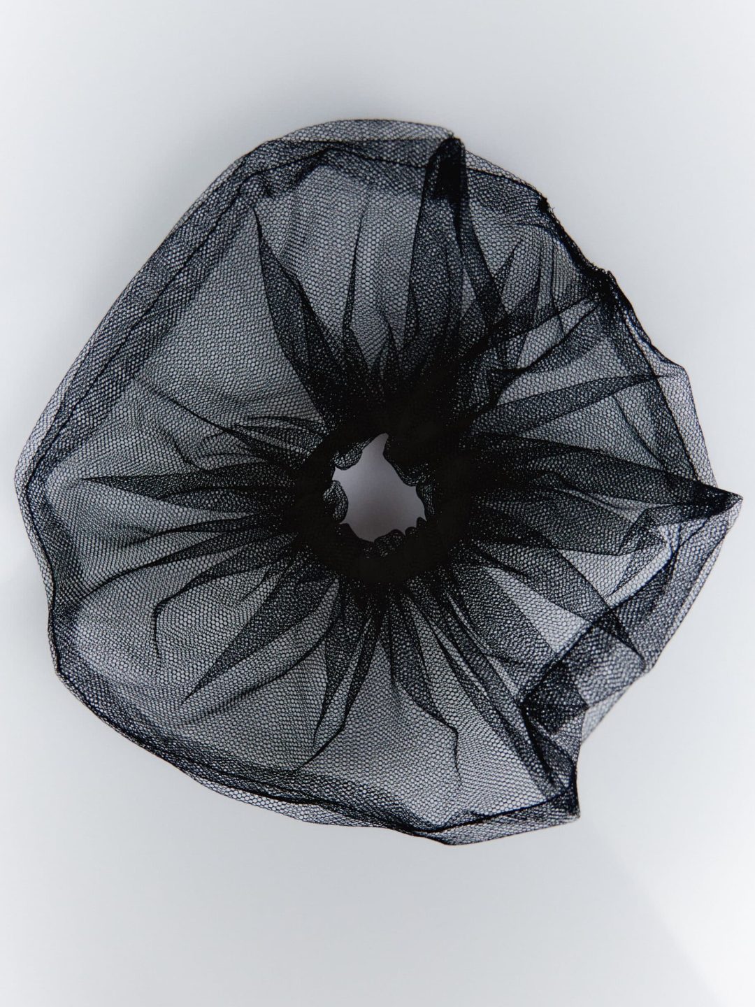 Black tulle scrunchie