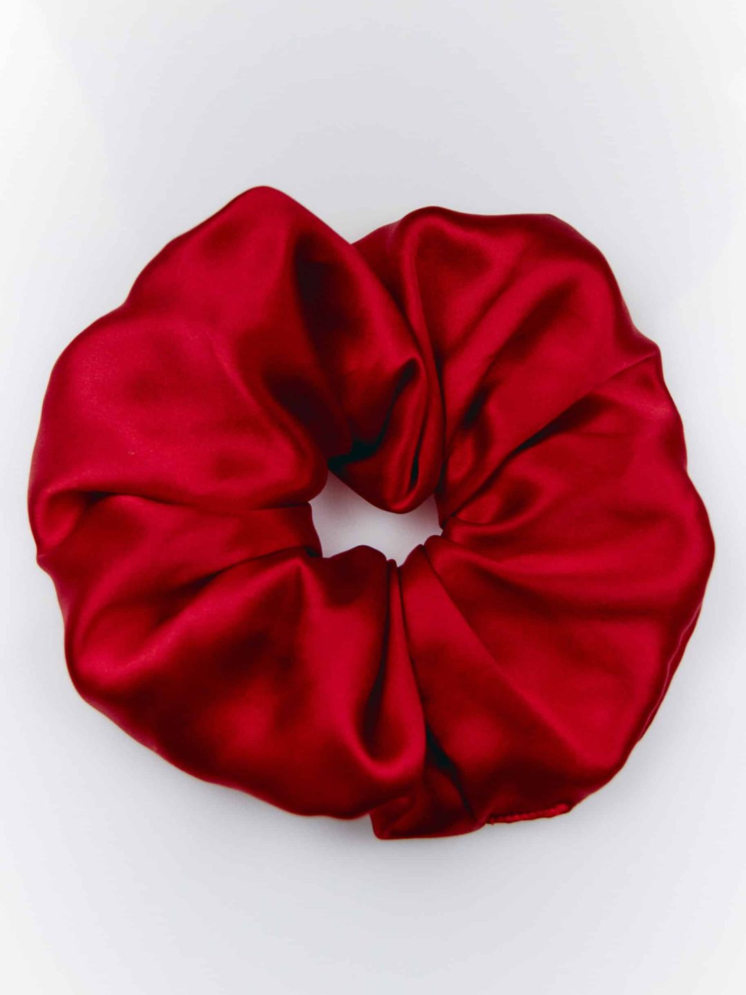 SILK red scrunchie