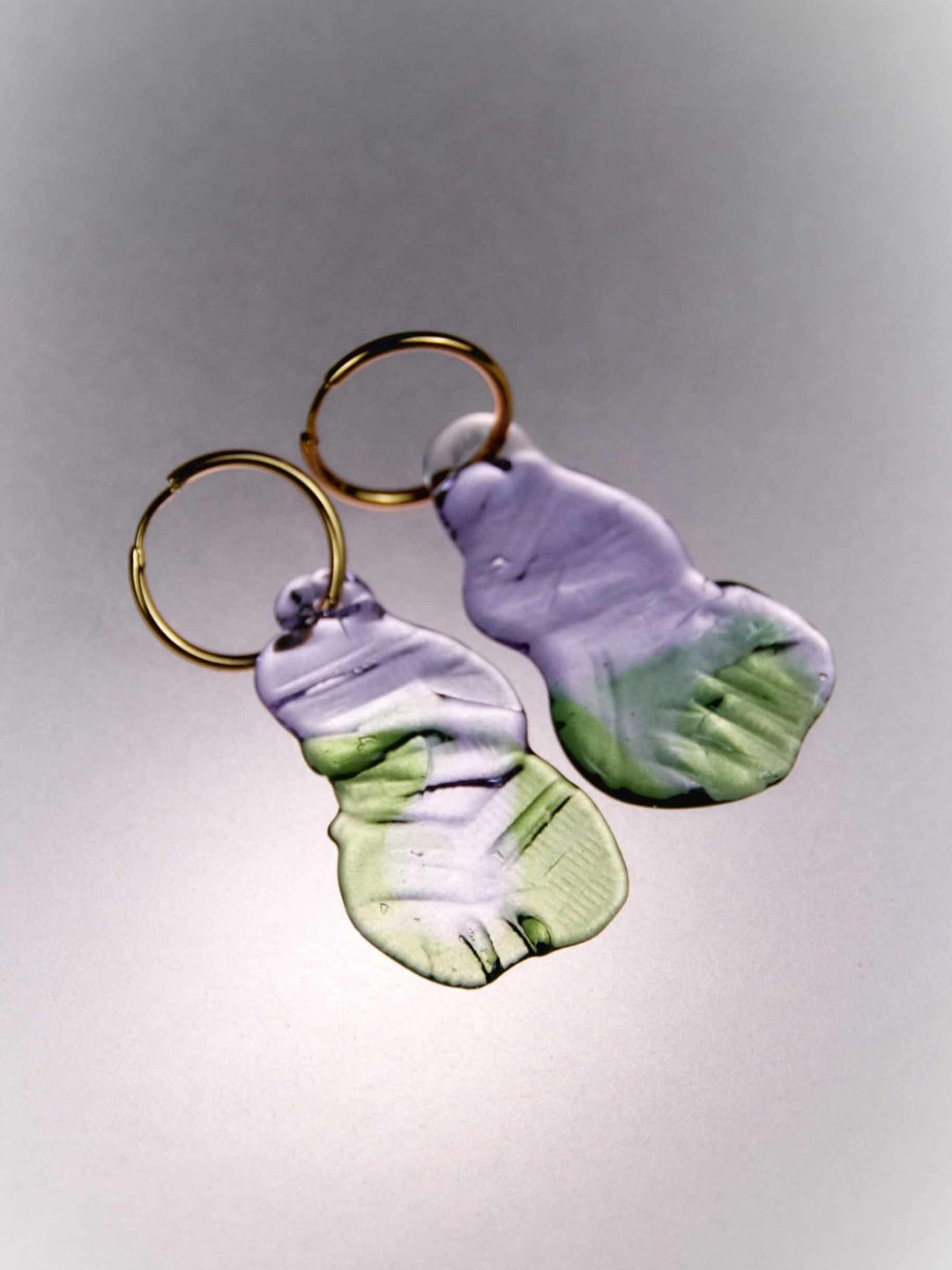 espuma glas hoops lilac & green levens