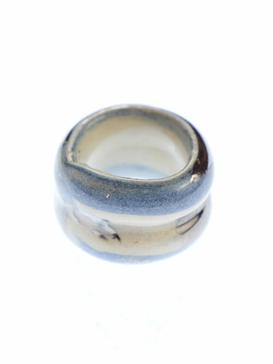 silver blue ceramic ring levens