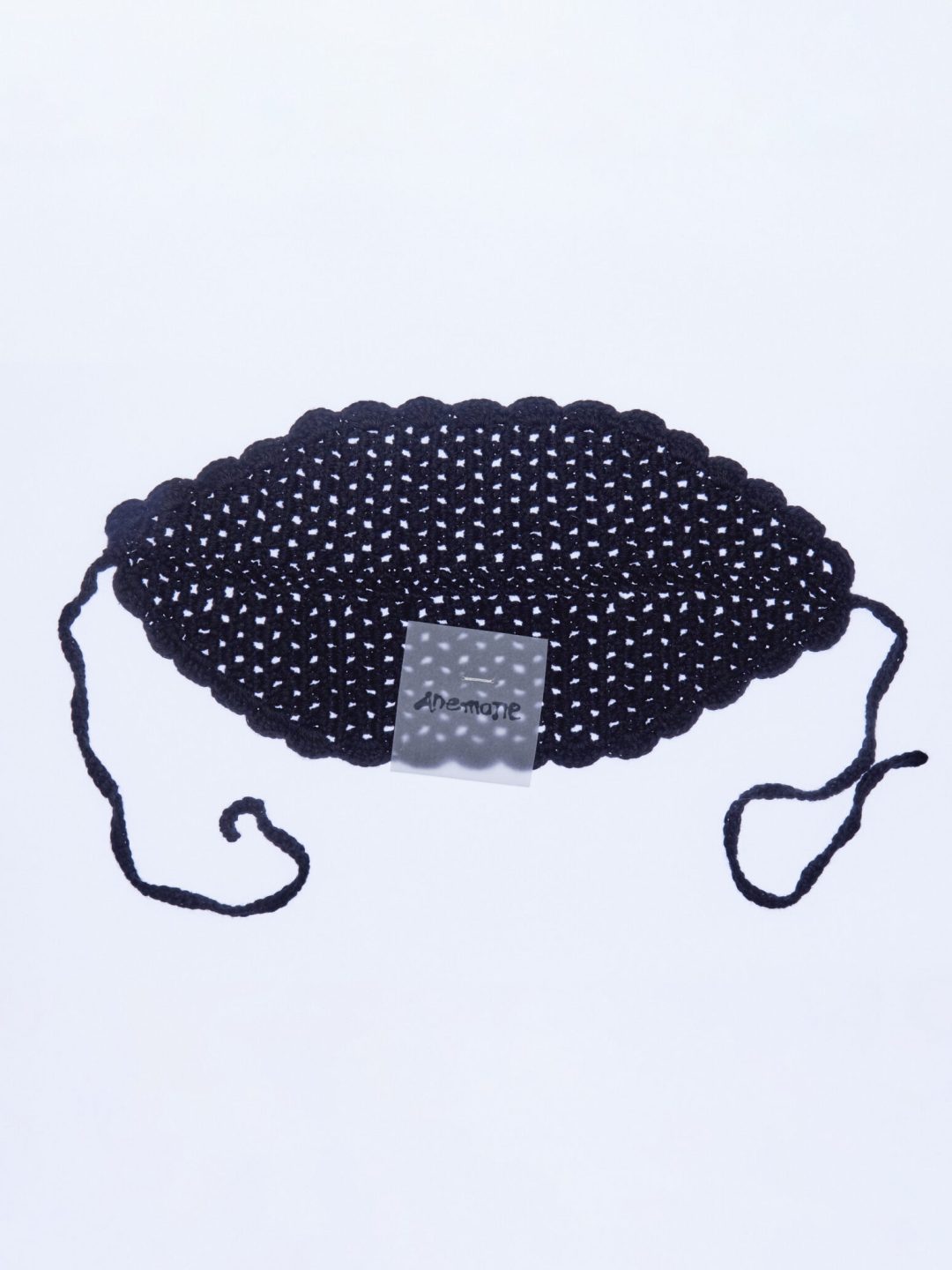 black crochet bandana anemone muy frágil