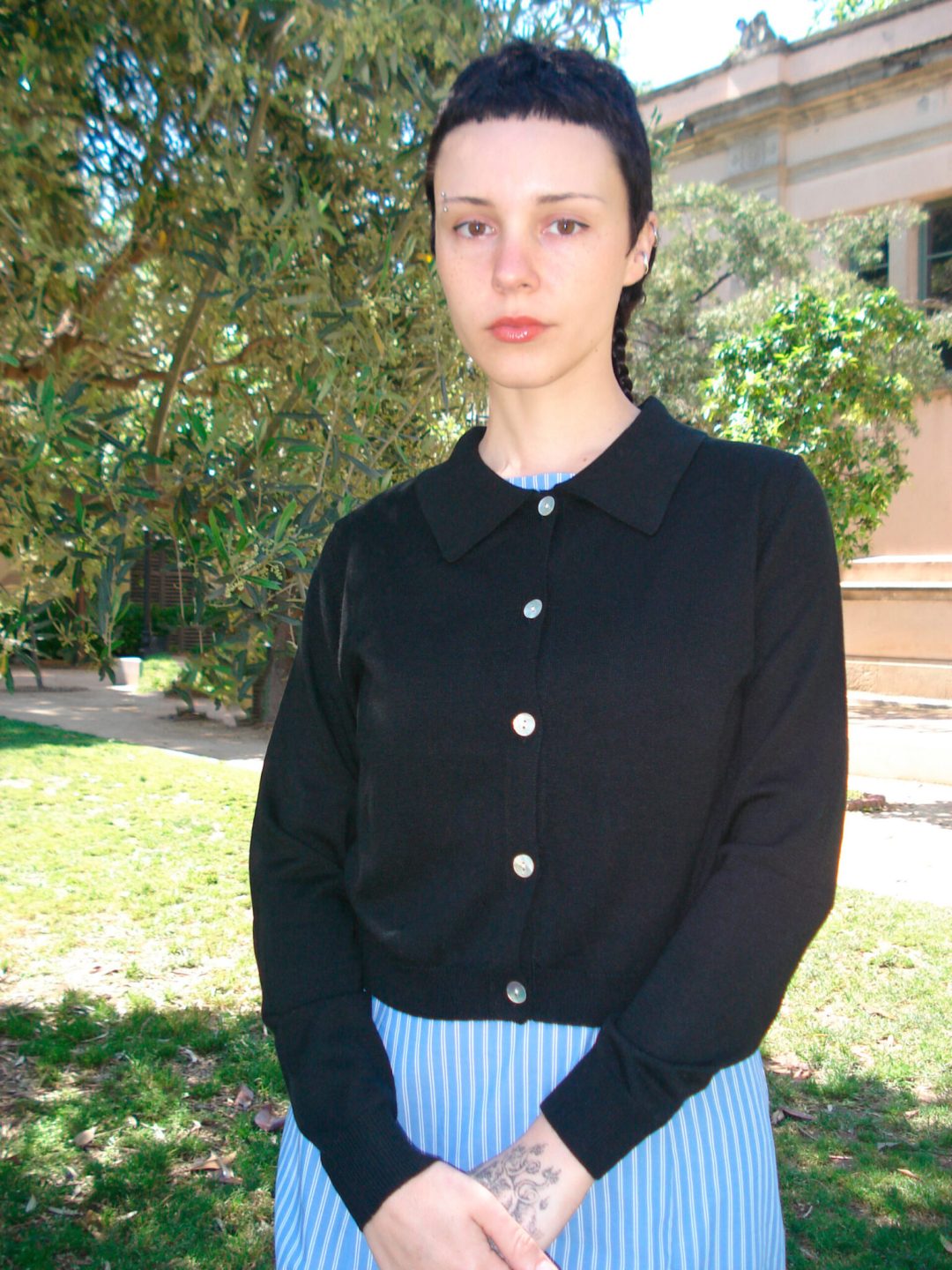 anselma cardigan black hai muy frágil