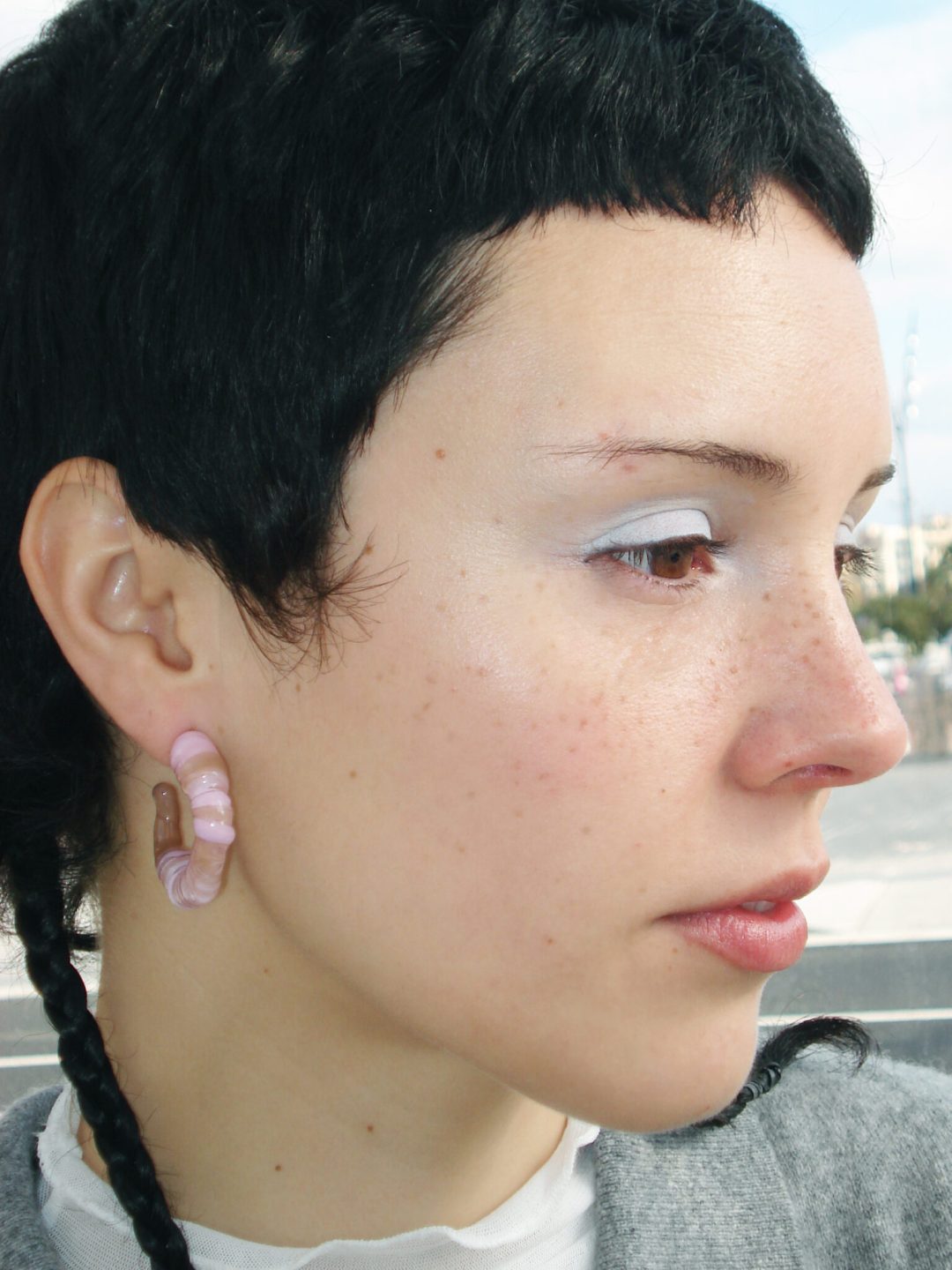xl daria hoops pale pink levens muy frágil